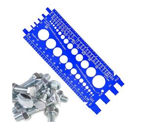 Outil de taille de jauge de filet - vérificateur de pas à vis, guide de mesure du boulon | Identificateur de thread multifonctionnel, outil à main portable pour les projets de bricolage et utilisation