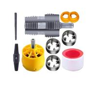 Outil de taraudage de tuyaux en PVC - Kit de filetage pour tuyau - Kit de filetage de 1/2, 3/4, 1 pouce | Accessoire pour perceuse électrique, tuyau d'eau pour faire des filetages en PVC, jeu
