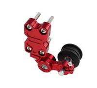 Outil de tendeur de chaîne de moto réglable, universel, adapté au Chopper ATV Dirt Pit Bike, Compatible avec le réglage automatique de l'extension de la glissière(Red)