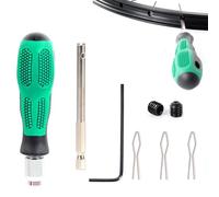 Outil de tension à rayon de vélo - Outil de capuchon à rayon de roue de vélo, kit de réparation de rayons | Clé fixe à rayons pour vélo de montagne et de route, outil de règle