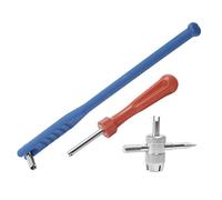 Outil de tige de valve de pneu installation et de réparation en métal | Kit de retrait de tige de pneu 3 pièces pour moto | Voiture vélo véhicule automobile entretien garage | Biellette de