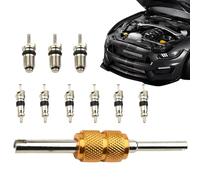 Outil de Tige de Valve pour Climatisation - Extracteur Et Installateur Pour Réfrigération Automobile - Jeu 10 valves détente pour climatisation, camping-cars, véhicules et systèmes