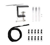 Outil de Tirage pour Fermeture Éclair, Acier Inoxydable Double Embouts, Compatible Zip # 2.5 - # 10 - Pose Rapide et Précise, Design Ergonomique pour Couture et Atelier Tailleu