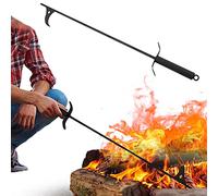 Outil de tisonnier pour foyer extérieur et feux de camp, bâton de tisonnier durable en acier inoxydable pour une gestion facile du feu
