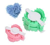 Outil de tissage de pompons en forme de cœur, outil de tissage de pompons en laine, fait à la main, ensemble d'outils de tricot portable et multifonctionnel pour décoration artisanale