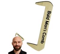 Outil de toilettage chauve, peigne à cheveux amusant,brosse à cheveux brillante, Peigne Chauve En Bois, Pour Père, Maris, Amis, Collègues (A)