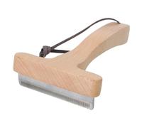 Outil de toilettage pour chevaux | Épilateur en bois 16,5 x 8,5 x 3,2 cm | Peigne démêlant en métal inoxydable pour crinière de cheval, chat, chien, petits animaux, d'aiguille émoussée, soin