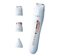 Outil de toilettage pour le visage et le corps féminin avec 3 accessoires sans danger pour la peau, épilateur portable à alimentation rapide