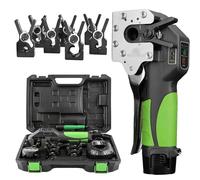 Outil de torchage électrique automatique, alimenté par batterie au lithium, kit d'extension de tuyau sans fil pour tuyaux en cuivre, aluminium et laiton avec mandrin de 8 tailles