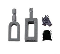 Outil de torsion de fil, outil de fixation de fils, fixation de perceuse à tige hexagonale pour fil de liaison 9# 11#, mèche de cravate en acier au carbone avec gants et sac, kit de réparation de