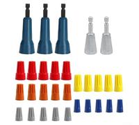 Outil de torsion de fil pour perceuse avec tige hexagonale de 6,35 mm et connecteur de fil, compatible avec les fils de calibre 8/10/12/14 pour câblage domestique, automobile et construction