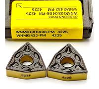 Outil De Tour À Insertion Tournage En Carbure Pièce Métallique CNMG 120404 120408 PM 10 Pièces Plaquettes de Carbure CNC(WNMG080408 PM4225)