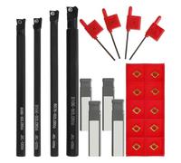 Outil de tournage de barre d'alésage de tour S06K/S07K/S08K/S10K-SCLCR06, ensemble de supports d'outils de tournage de tour avec Inserts et clés en carbure