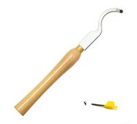 Outil de tournage de tour à bois avec bords tranchants en carbure et poignée ergonomique en bois de hêtre, conçu pour des projets de tournage du bois lisses et précis (creux)