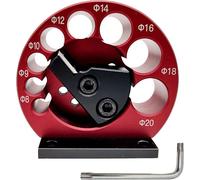 Outil de tournage en bois, 8 tailles de trous réglables, alliage d'aluminium durable, rouge