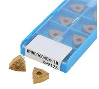 Outil de Tournage Externe à plaquette en carbure 10 pièces WNMG060404 WNMG060408 TM XP9125 Outil de Tournage Externe CNC Tour Coupe carbure Insert (Size : WNMG060404 TM XP9125)