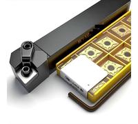 Outil de tournage externe MCLNR/L MCLNR1616 MCLNR2020 MCLNL2525, Inserts en carbure, barre d'alésage CNMG CNC Plaquettes de Carbure CNC(120404 ue6020,MCLNR1616H12 (R))