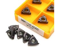 outil de tournage Outil de coupe de filetage MMT 11IR 11ER AG60 VP15TF UE6020 US735 MMT11ER, outil de tour en carbure CNC 10 pièces outils de tour(MMT11IR AG60 VP15TF)