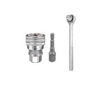 Outil de tournevis à tête hexagonale et boulons de 10 à 19 mm pour entraînement de 3/8" - Clé à douille universelle réglable - Adaptateur de prise manuelle