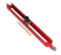 Outil de traçage de contour, règle de profilage en alliage d'aluminium avec porte-crayon réglable de 2 à 12 mm, marqueur de précision pour la coupe de carreaux et les raccords stratifiés, rouge 300 mm