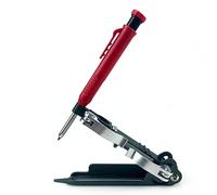 Outil de traçage en alliage d'aluminium avec trou ergonomique - Crayon de marquage de précision multifonction pour le travail du bois, la construction, les projets de bricolage - Outil de qualité
