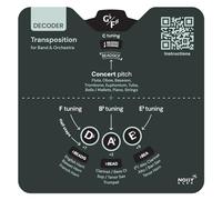 Outil de transposition de musique - Roue de transposition - Outil d'apprentissage de la musique pour la rentrée scolaire - Transpose rapidement les partitions d'orchestre ou de groupe de la hauteur de