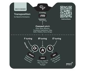 Outil de transposition de musique - Roue de transposition - Outil d'apprentissage de la musique pour la rentrée scolaire - Transpose rapidement les partitions d'orchestre ou de groupe de la hauteur de