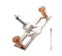 Outil de travail du bois en acier inoxydable avec lame réglable et deux poignées en bois pour le travail du bois manuel et la menuiserie Raboteuse à bois manuelle pour un contrôle