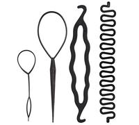 Outil de tressage de cheveux, 3Types Mode Conception de cheveux Outils de coiffure Accessoires de cheveux de bricolage Accessoires pour femmes (#1 4PCS)