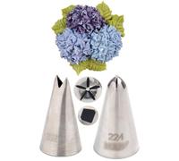 Outil de tuyauterie en acier inoxydable, douille de décoration for bouquet d'hortensias, fleurs crème, grappes de feuilles
