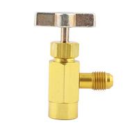 Outil de valve d'ouvre-bouteille Kuuleyn, valve d'adaptateur de réservoir de réfrigérant, outil d'ouvre-bouteille en laiton de haute précision 1 2ACME TT1214