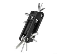 Outil de vélo multifonction portable 10 en 1 avec clés hexagonales et tournevis, construction en acier robuste, design compact pour des réparations pratiques de vélo