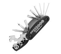 Outil de vélo pliable, kit de réparation vélo, multitool vélo, 16-en-1 portable, pour vélo, maison, extérieur, sport, camping, déplacement