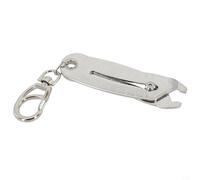 Outil de vérification de la taille du filetage précis portable pour écrou et boulon avec porte-clés, alliage d'aluminium et acier inoxydable, bouton coulissant pour une mesure rapide (argenté)