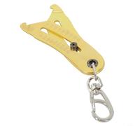 Outil de vérification de la taille du filetage précis portable pour écrous et boulons, alliage d'aluminium et acier inoxydable porte-clés jauge pour standard et moi (doré)