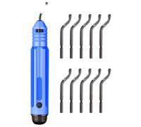 Outil D'ébavurage, 1 Manche en Métal + 10 Lames, PratiqueOutil pour Aluminium, 360°Rotatif Ebavureur Cuivre Ebavurage Manuel pour l'impression 3D, Aluminium, Plastique, Cier