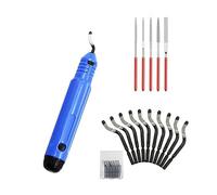 Outil d'ébavurage 360°, outil d'ébavurage, outil d'ébavurage manuel universel avec 10 lames de rechange et 5 limes diamantées, pour impression 3D, fraise aluminium cuivre plastique