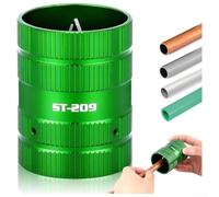 Outil d'ébavurage de tuyaux en acier inoxydable pour plomberie et CVC avec poignée robuste et lames trempées pour chanfreiner et lisser les tuyaux en cuivre, PVC, laiton