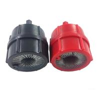 Outil d'ébavurage de tuyaux en cuivre avec deux trous de taille, parfait pour l'entretien des bornes de batterie de voiture (noir (rouge (YC-522 BT12))