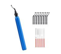 Outil D'Ébavurage, D'ébavurage, Ebavureur Metal, Stylo Ébavurage Avec 10 Pièce Rotatif Deburr Lames et 5 Limes Diamantées