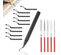 Outil D'ébavurage, Ébavureur Métal, Ébavureur Manuel Universel, Ébavureur Impression 3d, 360 ° Rotatif Métal Deburr Poignée, avec 10 Lames de Rechange et 5 Limes Diamantées, pour Plastique, Noir