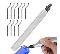 Outil d'ébavurage manuel avec manche ergonomique - Outil d'ébavurage pour impression 3D avec 10 pièces de coupe haute vitesse - Pour métal, résine, aluminium, P
