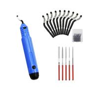 Outil D'Ébavurage, Métal Outil D'ébavurage, Stylo Ébavurage, Lames D'Ébavurage En Metal, Avec 10 Pièce Rotatif Deburr Lames et 5 Limes Diamantées