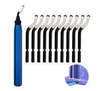 Outil d'ébavurage Professionnel, 360 Degrés Rotatif Burr Remover avec 10 Lames d'ébavurage de Rechange Ebavurage Manuel universel Kit Deburr pour métal Aluminium Plastique cuivre Tuyau en Bois etc