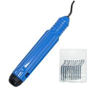 Outil d'ébavurage universel avec poignée en métal avec 11 lames de rechange, lame rotative à 360°, outil de coupe pour imprimante 3D, plastique, aluminium et acier inoxydable, bleu