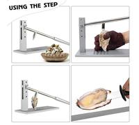 Outil d'écaillage d'huîtres, machine d'écaillage d'huîtres,Machine à ouvrir les huîtres Ouvre-palourdes - 2 couteaux, gants, , ensemble d'outils pour restaurant d'atelier de fruits de mer à domicile