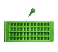 Outil D'écriture En Plastique, 4 Lignes, 28 Cellules, Pratique, Braille, Vert, Avec Stylet, Accessoire D'apprentissage Pratique, Portable, Pour L'école