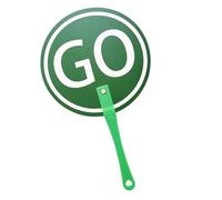 Outil d'éducation en anglais pour l'école, aide à l'enseignement, panneau Go/Staop avec poignée pour enseignants, enfants, matériel d'apprentissage interactif en anglais pour enfants