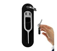 Outil d'éjection SIM - Acier inoxydable et silicone | Broche pour retirer la carte SIM, outil universel pour ouvrir le compartiment | Étui de protection pour smartphones, tablettes, appareils mobiles