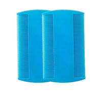 Outil démêlant pour poils d'animaux, peigne Durable, brosse de toilettage Double face, dents serrées, dissolvant pour chiens et chats, 2 pièces Bleu